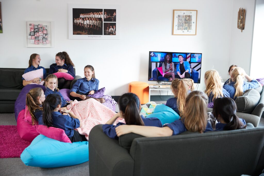 Pangbourne girls relaxing